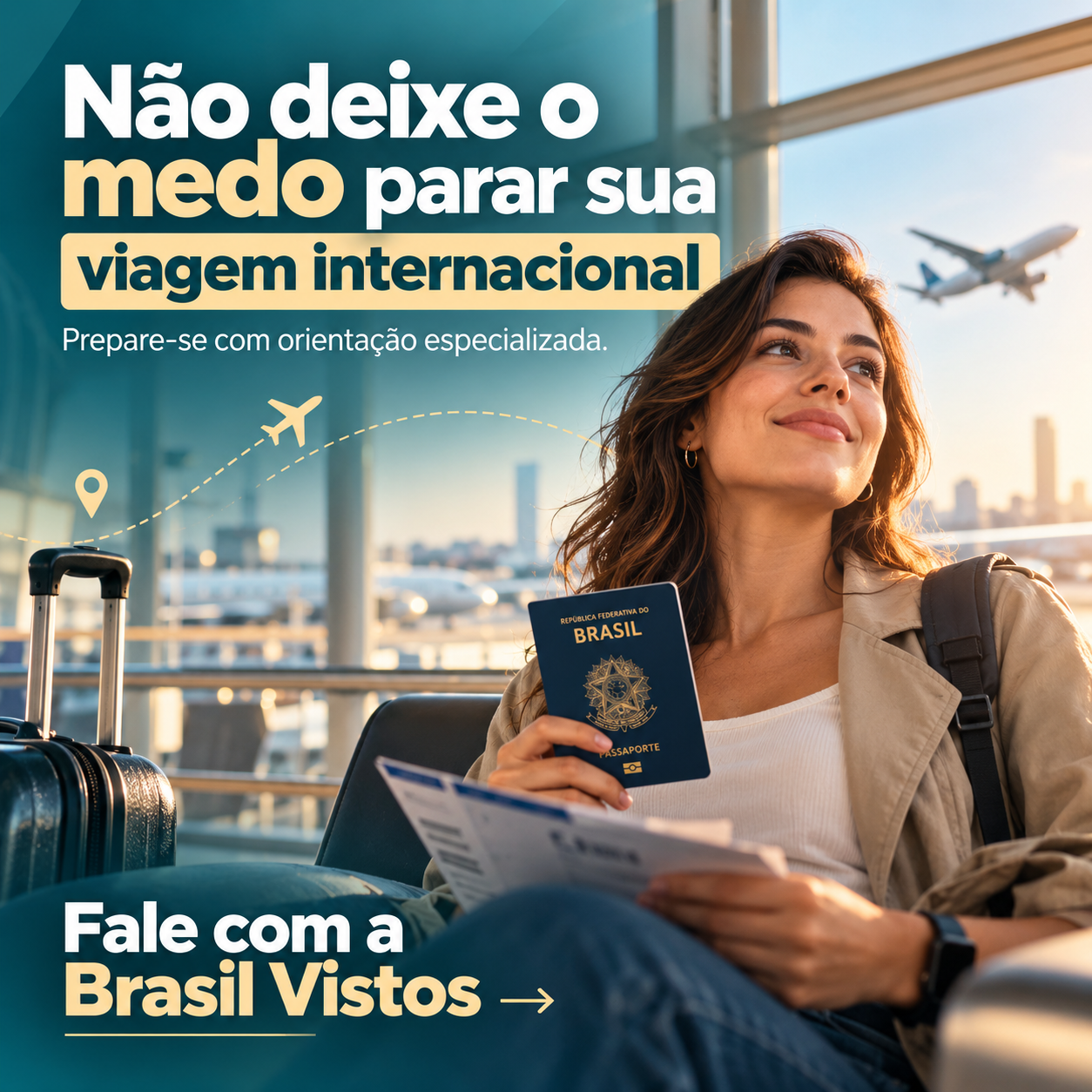 Não deixe medo parar sua viagem internacional