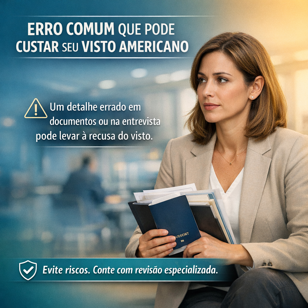 🚨 ERRO COMUM QUE PODE CUSTAR SEU VISTO AMERICANO!